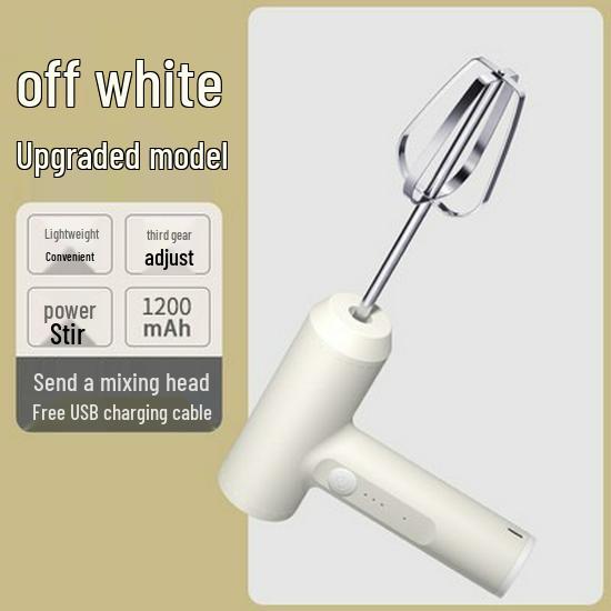 Rechargeable Stainless Steel Handheld Electric Egg Beater for Baking