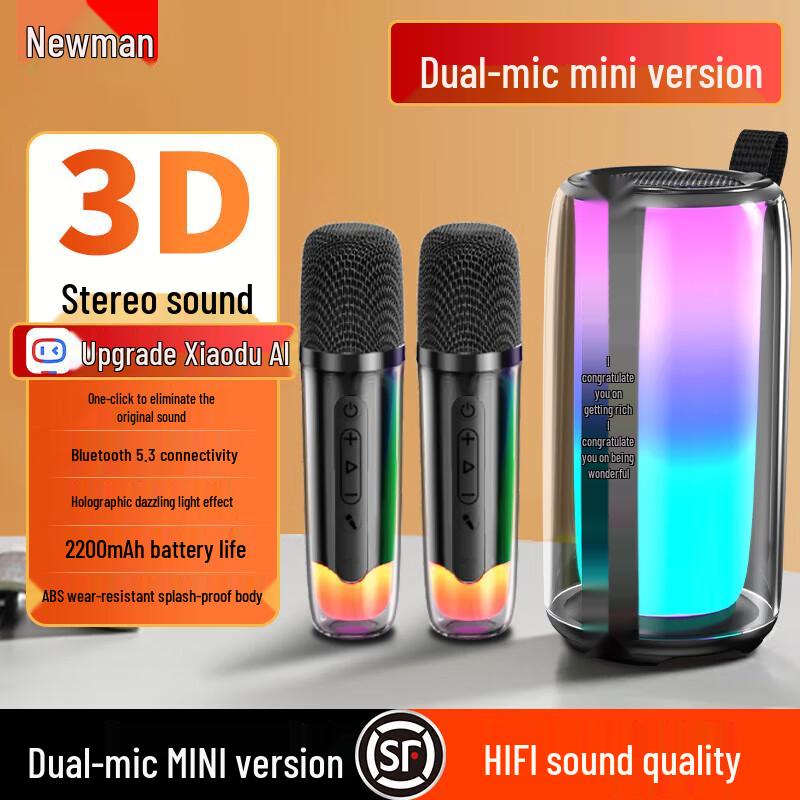NIUMAN K191 Tragbarer Karaoke Bluetooth-Lautsprecher CN-Stecker (Adapter enthalten)