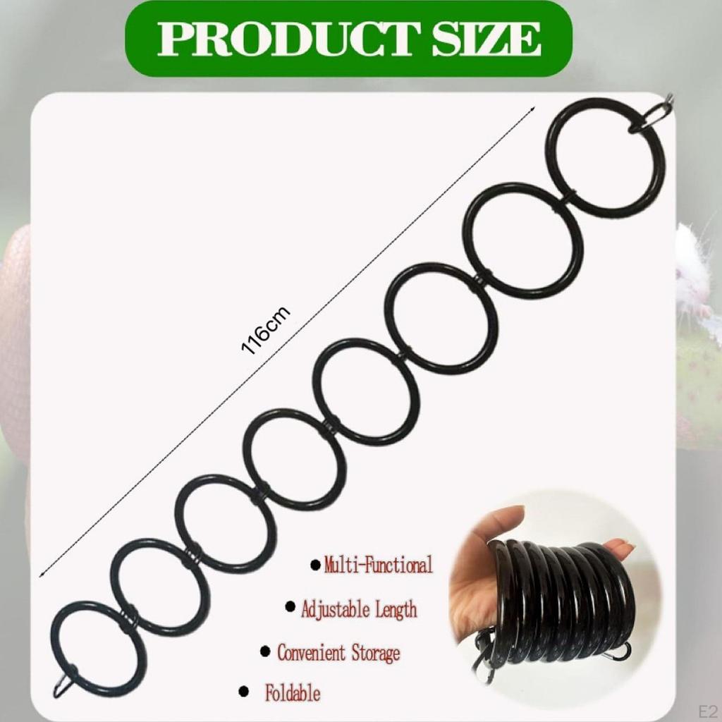 Snake Climbing Chain Toy Corn Enrichment Rings Portable Supplies with Carabiners Decor for