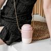 High Value Ceramic Imitation Thermos Cup for Girls Creative Shoulder Hanging Water Cup Outdoor Cute Mug with Lid Portable