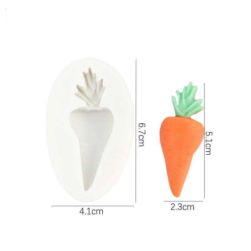New Easter Rabbit Fondant Silicone Mold Carrot Cake Decorating Tools Chocolate Cookies Baking Mould Egg DIY Clay Epoxy Mold