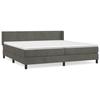 Maison Exclusive - Rete a doghe per letto e materasso Grigio scuro 200x200cm Velluto