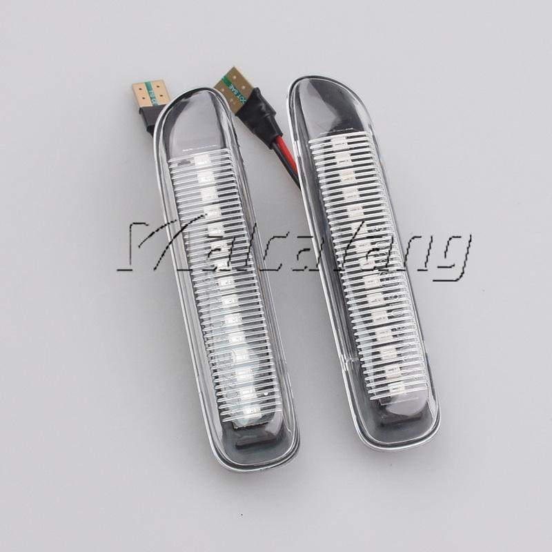 2PCS Side Marker Flowing Dynamic Blinker LED Turn Signal Light For BMW E46 3 Series Limo Coupe Compact Cabriolet Touring