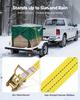 Ratchet Straps, 38.1 mm x 6.1 m, Heavy Duty Tie Down Straps with Double J Hook, 2000 kg Break Strength, Carry Bag, Tie Down Ratcheting for Moving,