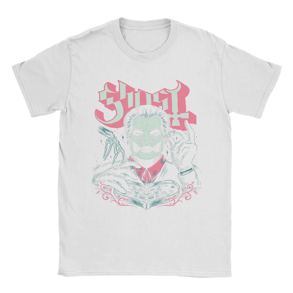 Ghost Band Valentines Day Flower Heart Skull Cotton T Shirt For Mens Y2K TShirts ONeck Hip Hop Tee Shirt Plus Size Clothing