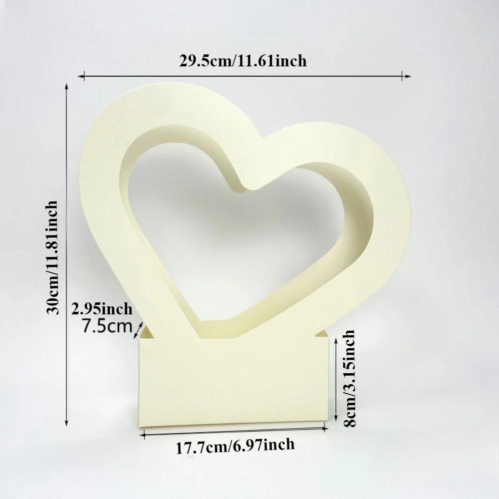 

Flower Tote Bag Love Hollowed Out Handheld Flower Box Flower Arrangement Box Bouquet Packaging Paper Box Valentine s Day Gift 10pcs бежевий