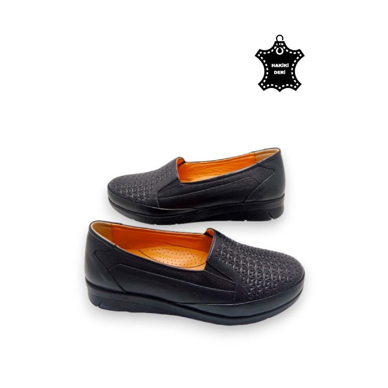 

Genuine Leather Full Orthopedic Black Mother Shoes 36 чорний