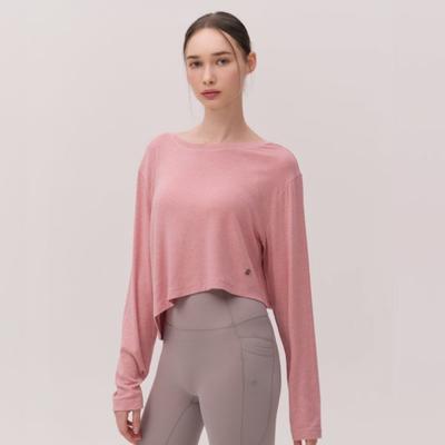 Loose FiT AsymmeTric Cropped Long Sleeve T shirT hTwTl5k09T