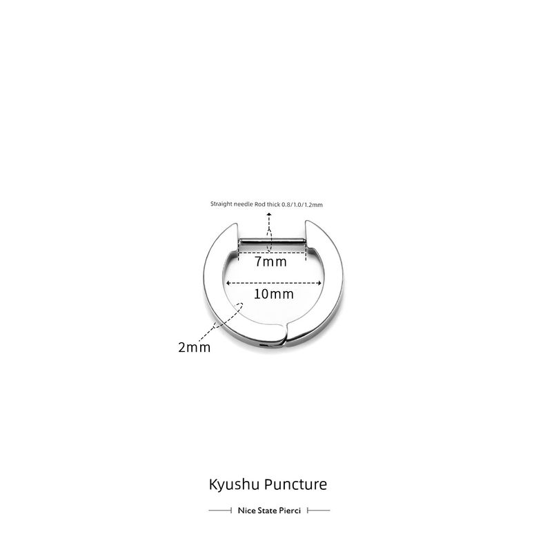 

Кюсю Пункция Медицинский Титановый Сплав Прямая Игла Серьга-Кольцо Простой Браслет Серьги D-Типа Уход за Ушами Антиаллергенная Пирсинг-Украшение Needle thickness 0.8mm | Inner diameter 10mm