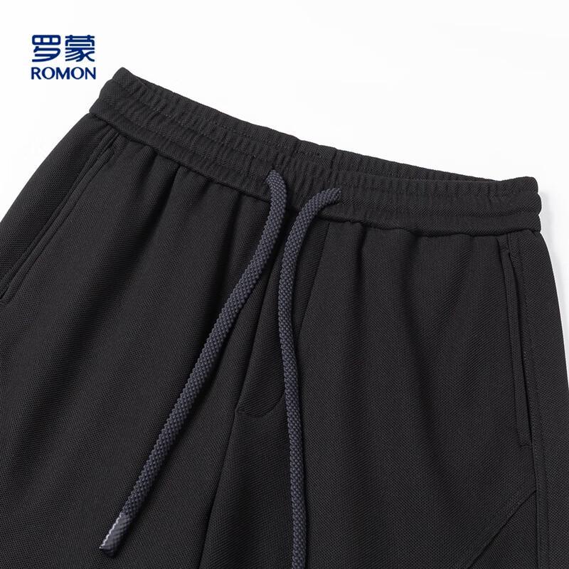 ROMON Men's Wool Blend Relaxed Fit Curved-Leg Casual Pants