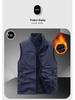 Men's Double-Sided Plush Winter Vest - 2024 Collection, Sleeveless Outerwear, Casual & Warm (Model 8822A)