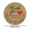 Round Thank You Stickers Envelope Seal Label Paper Tags Decals Stationery for Present