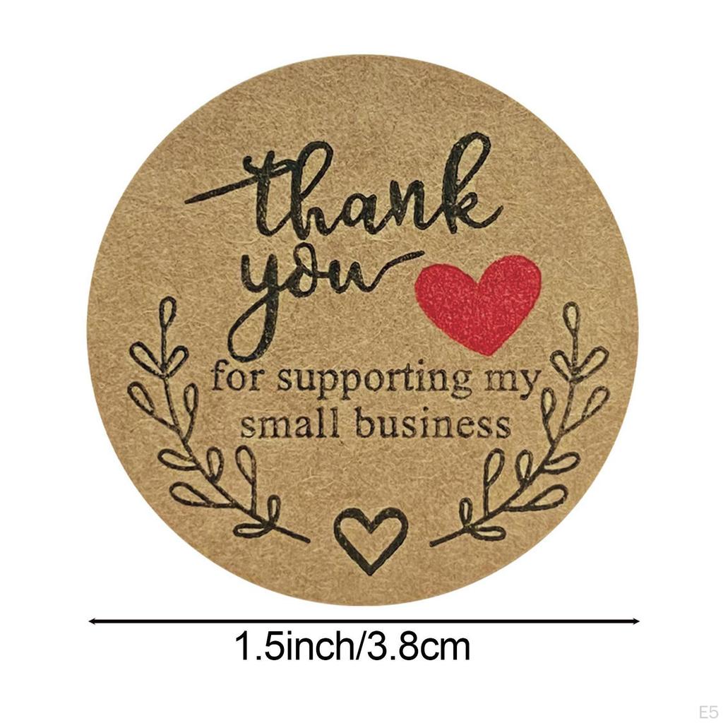 Round Thank You Stickers Envelope Seal Label Paper Tags Decals Stationery for Present