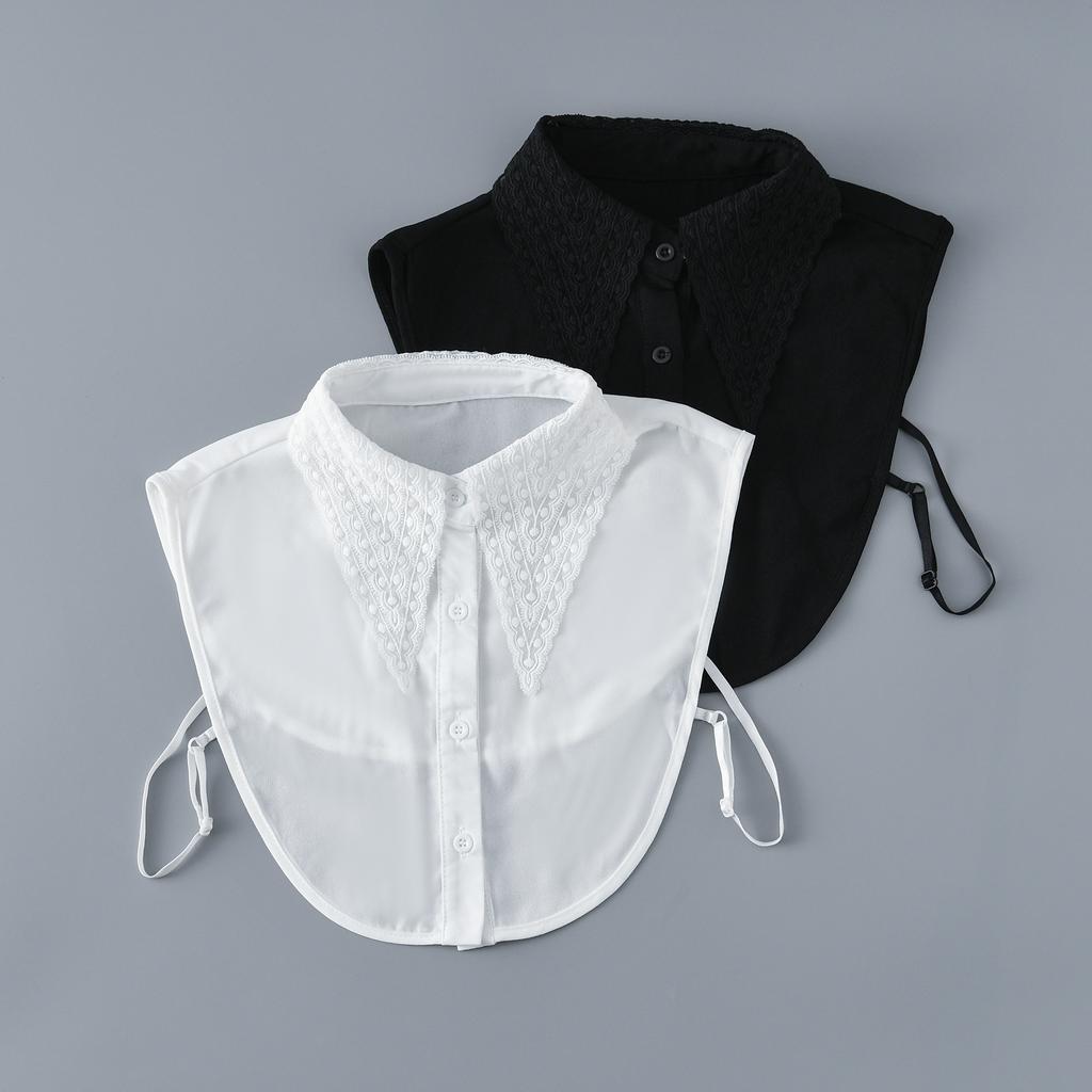 Big Pointed Fake Collar Female Shirt Detachable White Lace Collar Women's Fake Collar Shirt Lapel Casual Sweaters Accessories