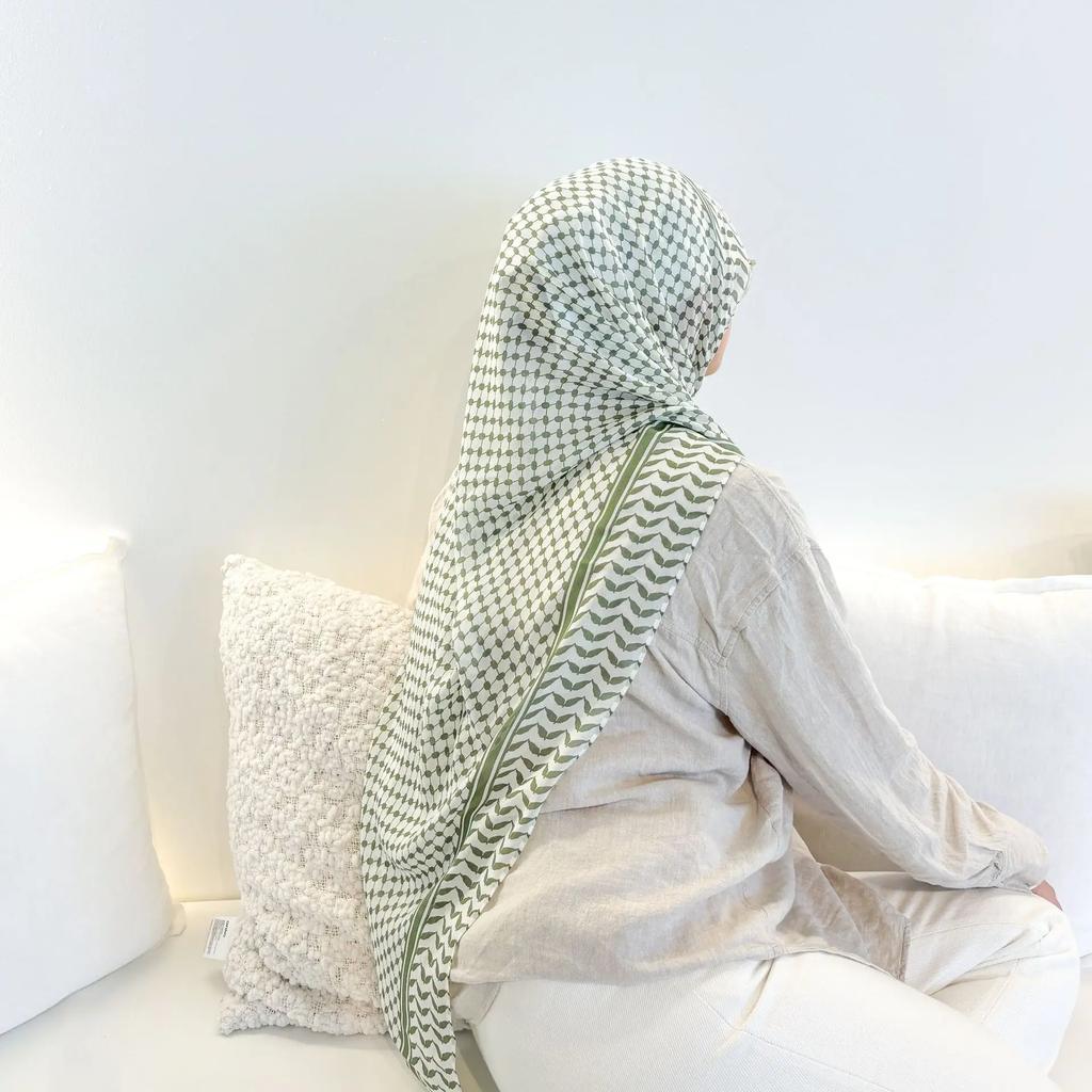 180*70cm Middle East Islam Arab Hijab Keffiyeh Muslim Shawl Printing Chiffon Palestine Hijab Head Neck Scarves Musulman Hijabs