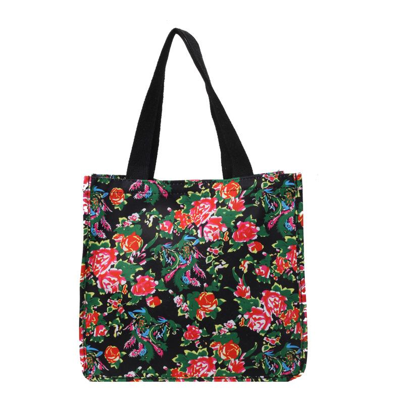 Northeast Ancient Style Floral Bag Ethnic Large Flower Fashionable Personality Large Capacity Handbag One Shoulder Tote Bag Women