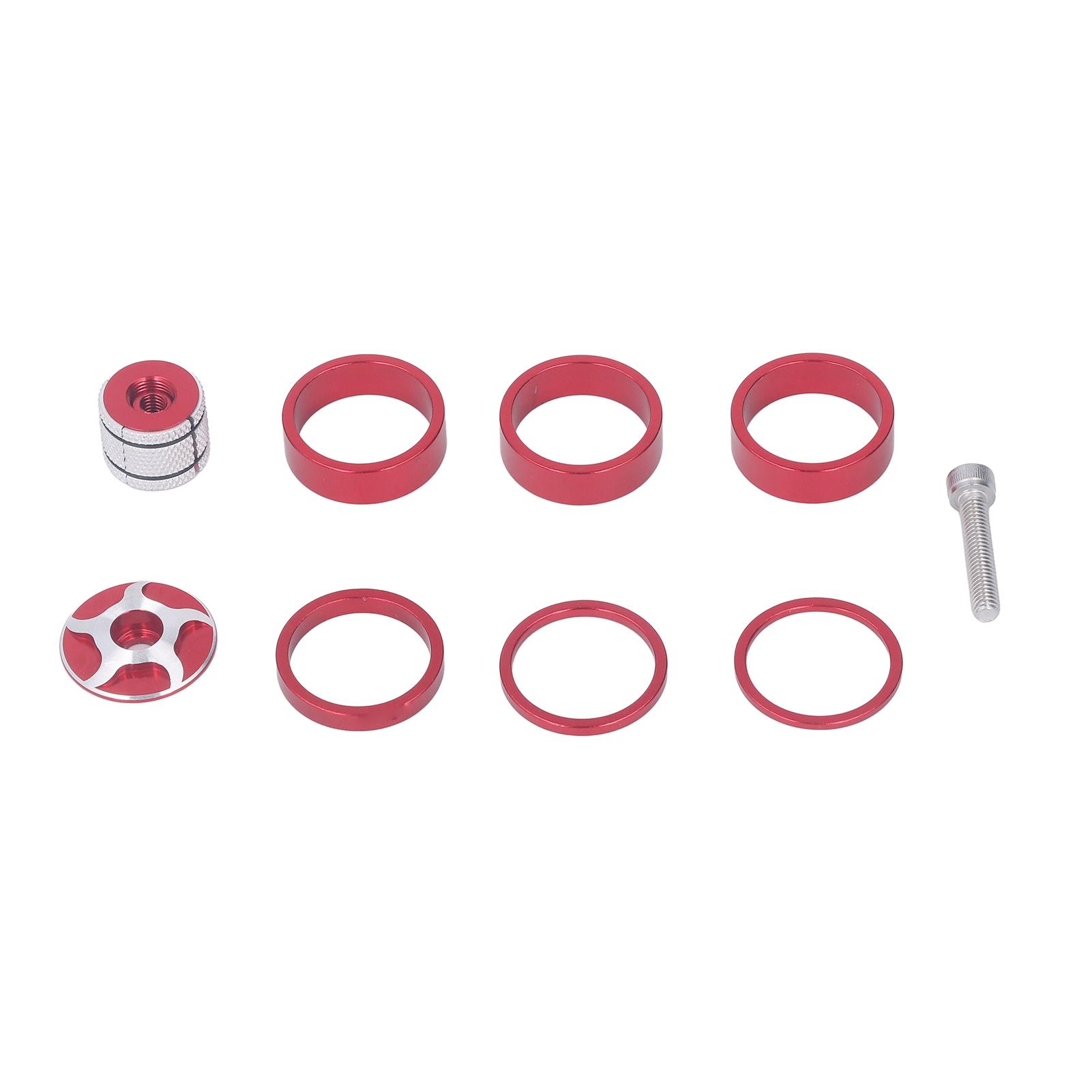 CANSUCC Bike Front Stem Fork Washer Wearproof 28.6mm Bicycle Headset Spacers for Mountain Road Bike 2358TCR Red