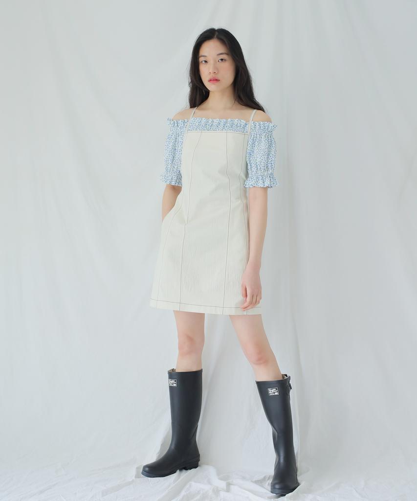 Paul And Alice Backless Strap Mini Dress / Cream