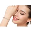 925 Silberplattiertes Armband für Damen Süße Kleeblatt Drehende Blume Zirkonia Schmuck