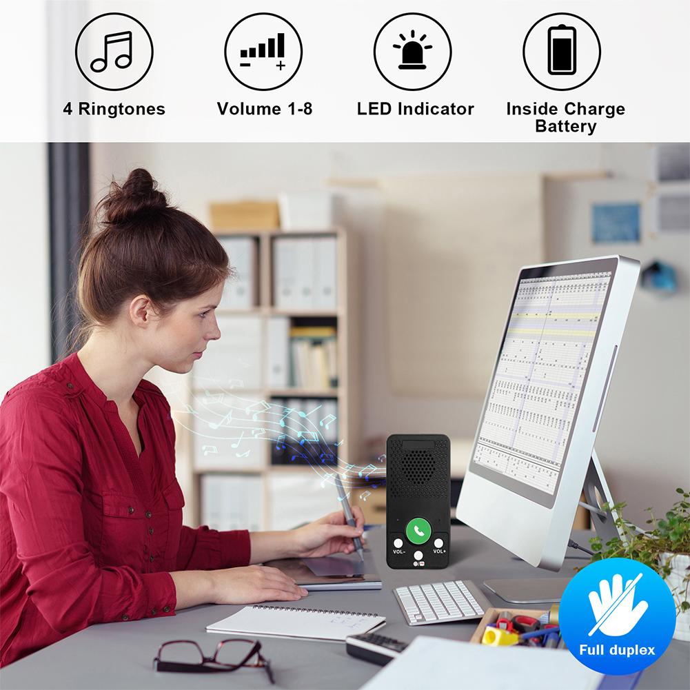 Wireless Doorbell 1000mAh Battery Adjustable Volume 4 Chimes One Press To Talk Full Duplex Intercom Door Bell Waterproof