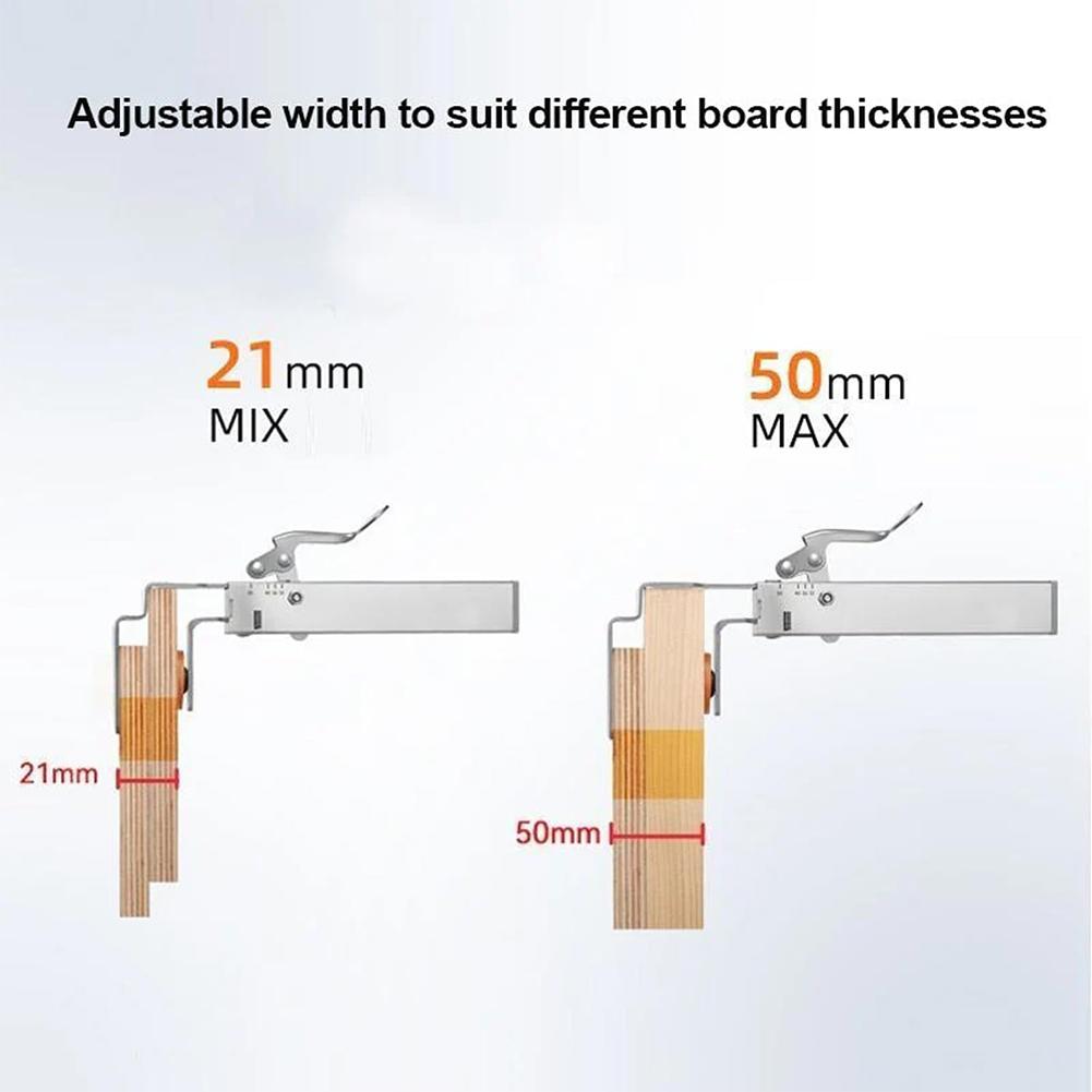 Adjustable Drawer Fixing Clamp Stainless Steel Drawer Front Mounting Clip Woodworking Clamp for Drawer Front Panel Installation