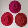 Suede Top Hat 9.5Cm Wide Brim Fedora Hat Men Women Autumn Winter Felt Jazz Hats Classic Church Fedoras Chapeau Sombrero Mujer
