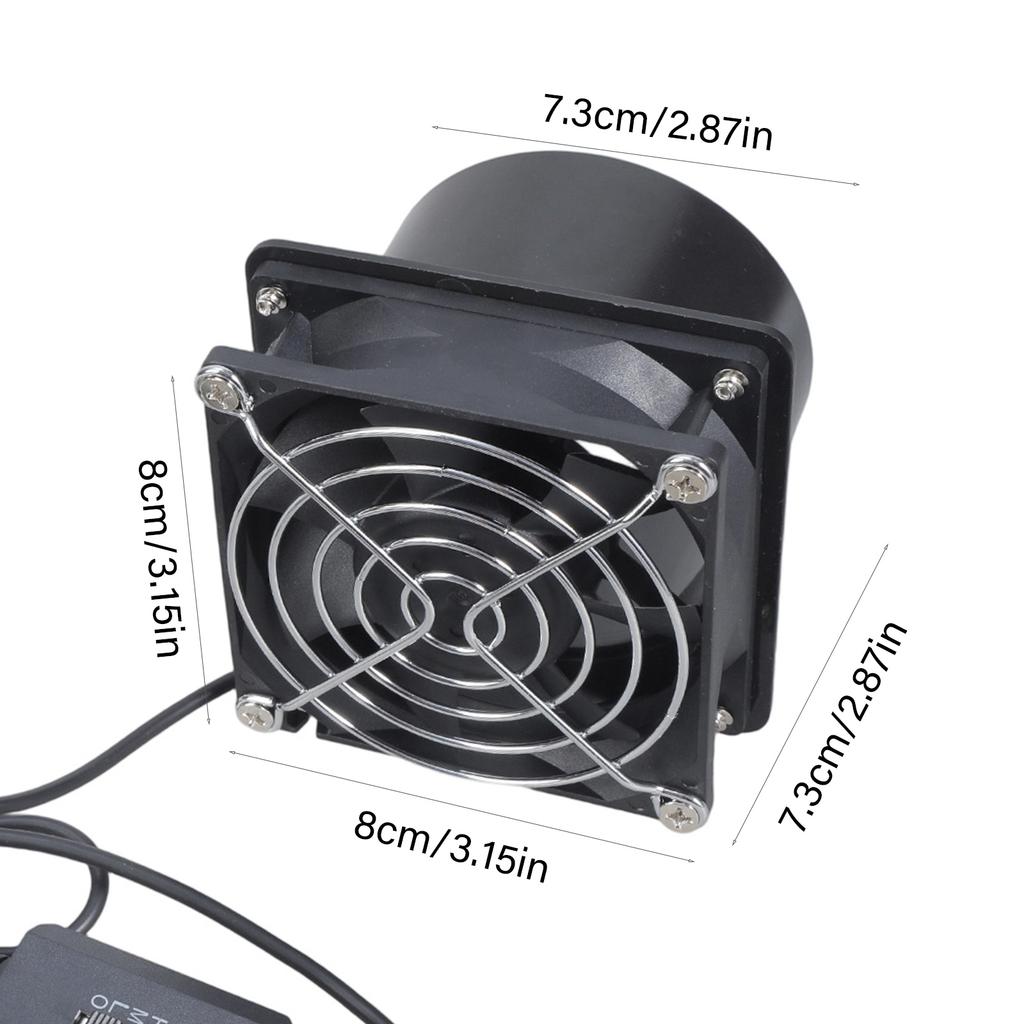 Wentylator wyciągowy USB 5V z 3-stopniową regulacją prędkości do kuchni, łazienki, szklarni, plastikowy wentylator wentylacyjny, zdejmowana konstrukcja