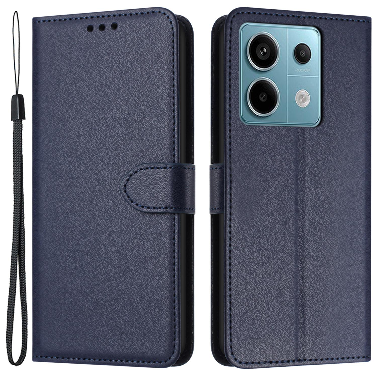 

For Xiaomi Redmi Note 13 5G Case Stand Wallet Phone Leather Cover Blue
