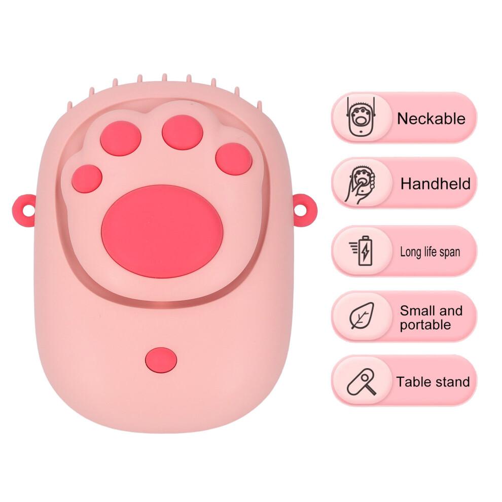 Cat Paw Style Rechargeable Neck Fan, Easy Charging USB Powered Bladeless Fan with Quiet Running Performance, Compact Design Personal Cooler for Home