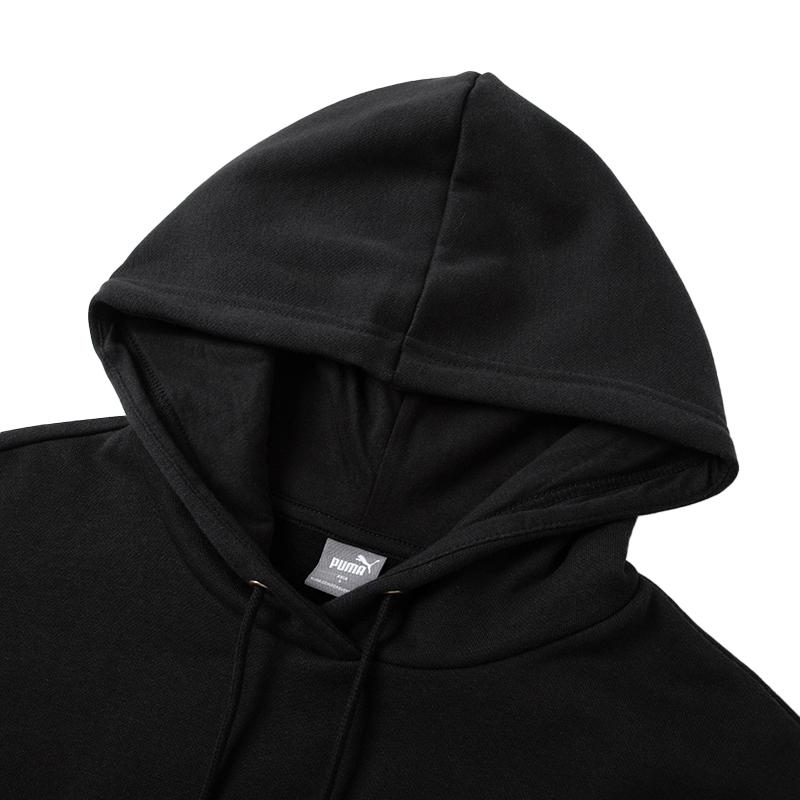 Puma Casual Long Sleeve Hoodie With Large Pockets Women hoodies Black 680146-01