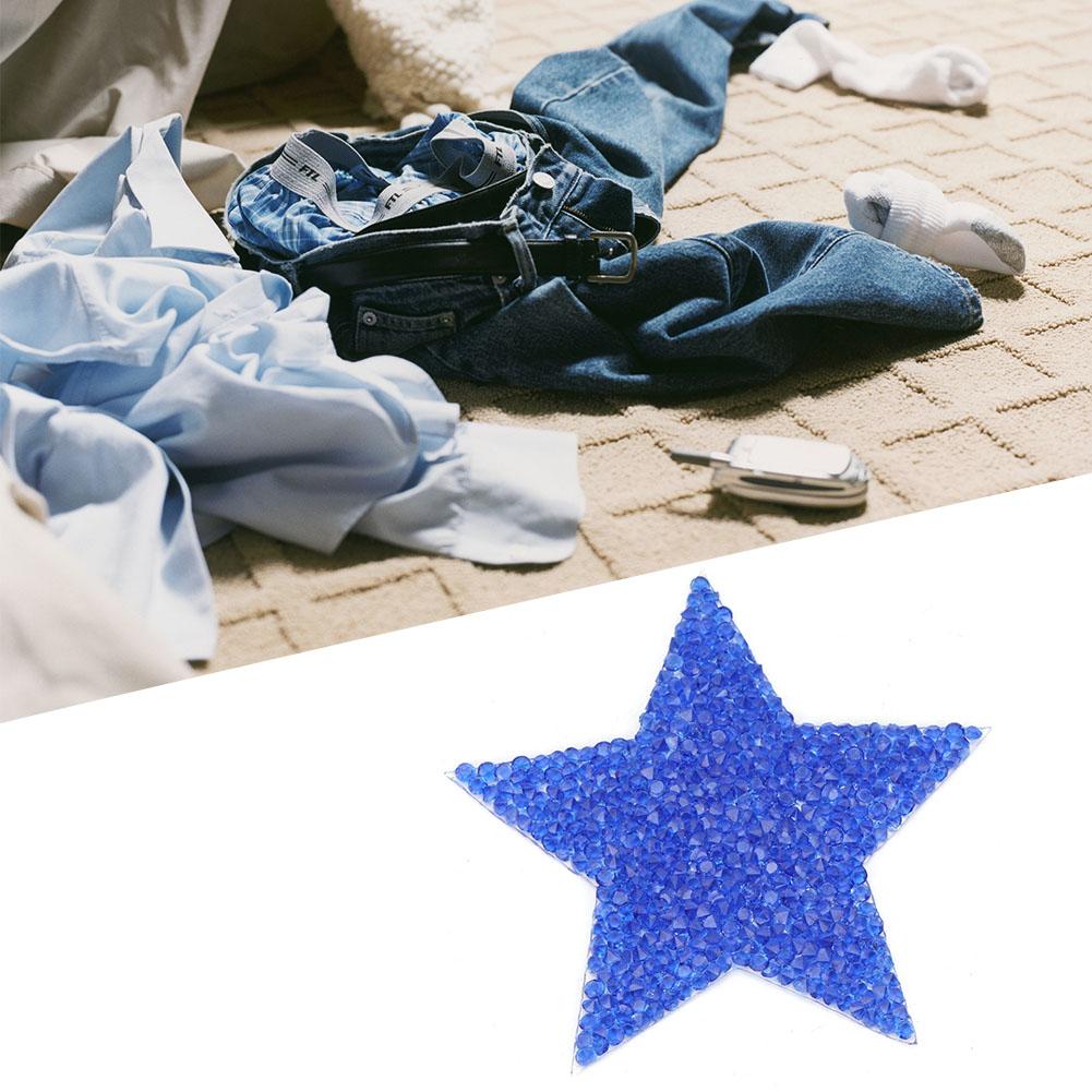 Aufnäher mit Strasssteinen, Stern-Applikation, zum Aufbügeln auf Kleidung, für Kleider, Schuhe, Taschen, Hüte, 10 Stück (Bunt)