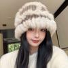 Plush Bucket Hat Cute Female Hats Portable Winter Knitted Hat  Autumn/Winter