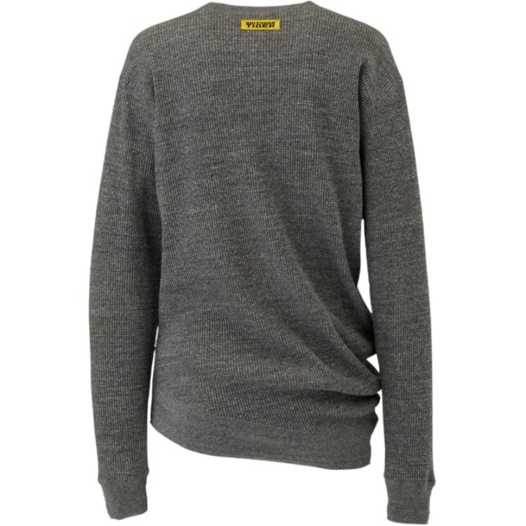 Onitsuka Tiger Solid Color Outdoor Casual Sports Crew Neck Pullover Sweater Men Sweater Gray 2181A897-020