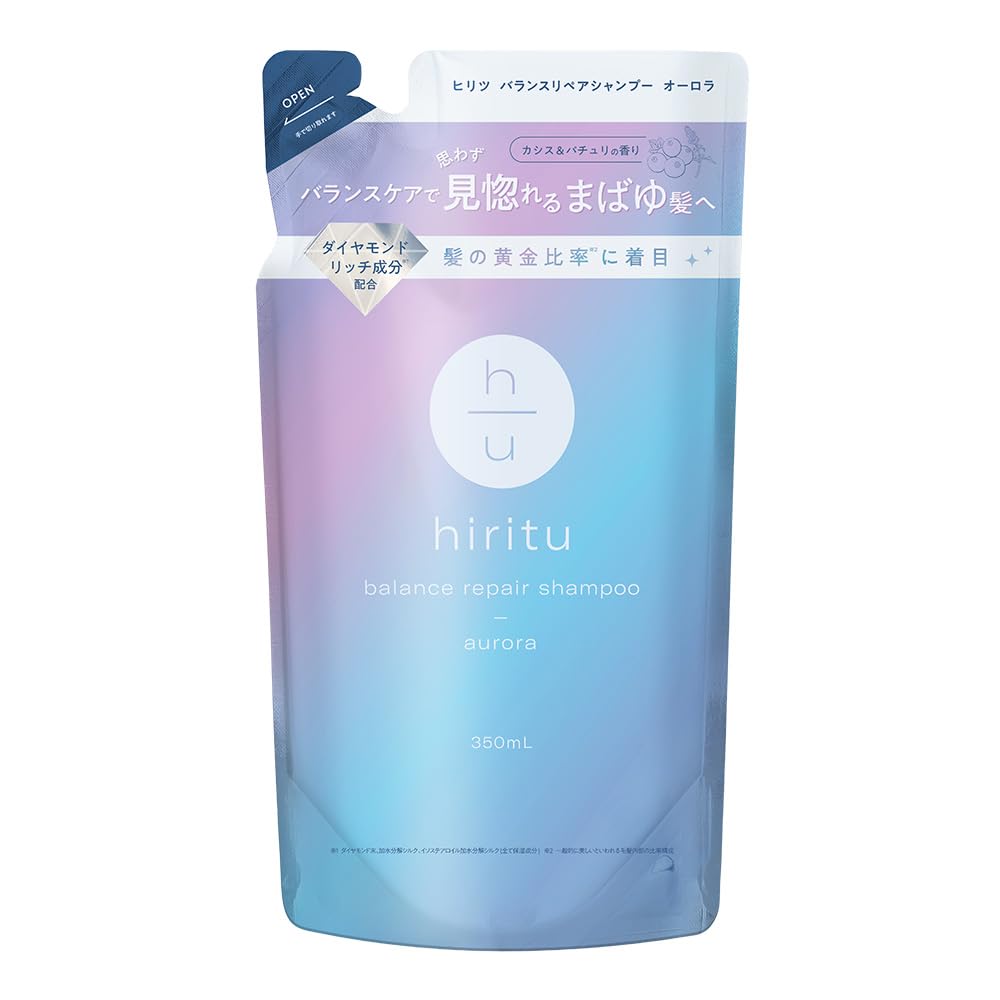 

Hiritu Balance Repair Shampoo Aurora [Top Shine Series] - Smooth, Shiny Hair, Frizz Control, Intensive Damage Repair, Perfume Shampoo Refill 350ml