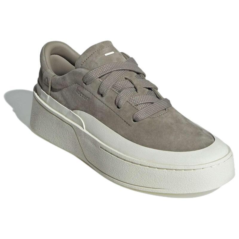 Adidas Labcourt Rutschfeste Verschleißfeste Low-Top Skateboard Schuhe Unisex Erdbraun Weiß Sneaker JS0556