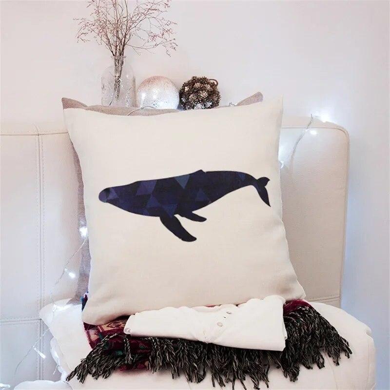 45x45cm Creative Geometric Elk Pillowcase Living Room Sofa Office Seat Car Cushion Cover  Ornament Home Decoration