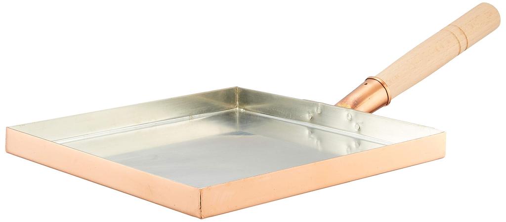 Endo Shoji TKG Egg Roll Frying Pan 24cm For thin Copper heat conduction ensures even heating of eggs for a fluffy and delicious Gas stove Dimensions