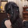 Elegant Retro Satin Bow Hair Clip for Women - Perfect for Low Ponytails and Head Ornaments