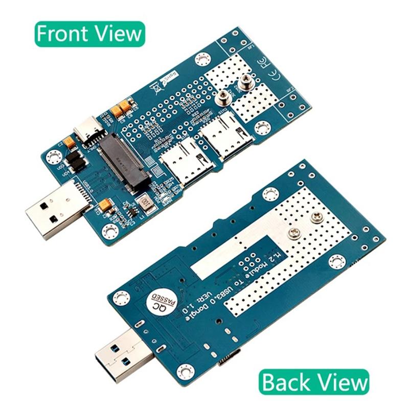 

NGFF(М.2) До USB 3.0 Адаптера З Підтримкою Двох Nano-SIM Карт 3G/4G/5G/LTE Модуль Підходить Для Настільних Комп ютерів Простий У Використанні синій