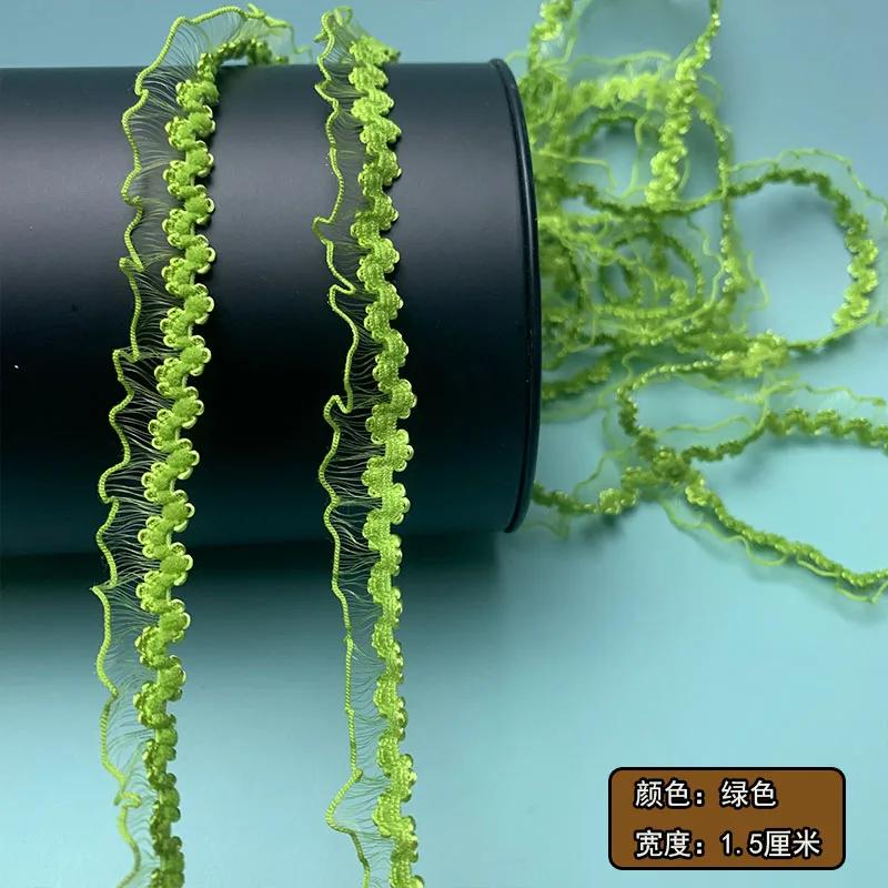 20meters/lot Elastic Colored Lace Organza Ribbon DIY Clothing Curtains Handmade Crafts Accessories Festival Gift Packaging