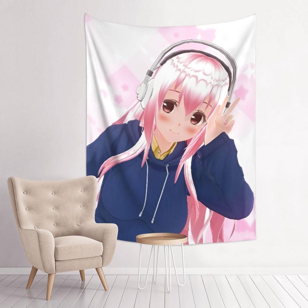 Super Sonico Japanese Anime Manga Cartoon Tapestry – Wall Hanging Hippie Wall Tapestry Boho Decoration Room Decor for Dorm