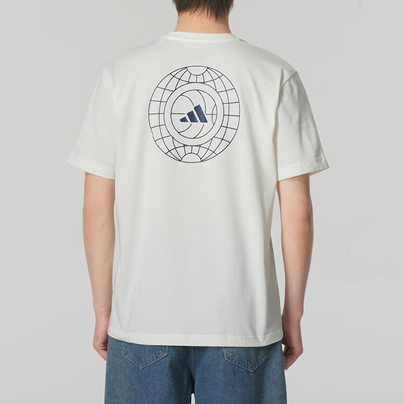 Adidas Comfortable Breathable Casual Short Sleeve T-Shirt Men Tops White IW1596