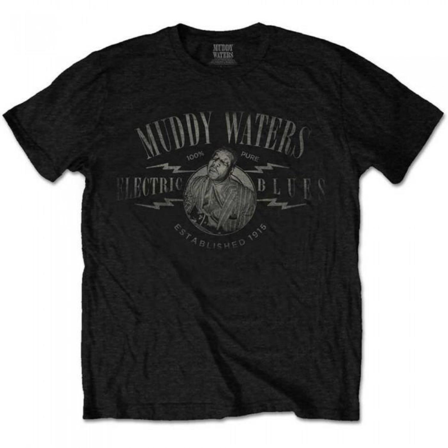 

Muddy Waters Unisex Adult Electric Blues Logo T-Shirt S чёрный