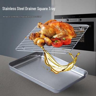 Stainless Steel Square Draining & Baking Tray
