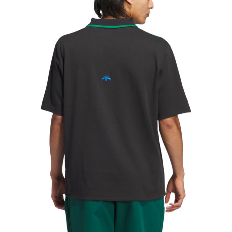 Adidas Originals Ss24 Rolling Links Series Logo Sports Casual Pullover Short Sleeve Polo Shirt Men Polo Shirts Black JE6721