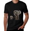 Swirly Elephant Family T-Shirt Man T Shirts for Men Cotton T Shirt Pack T-Shirt