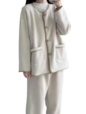 Pajama Wearable Long Gift [newsight] Women's Set, Fleece-Lined, Warm, Fall/Winter Loungewear, Open-Front, Flannel, Blanket, Sleeves, Anti-Static,