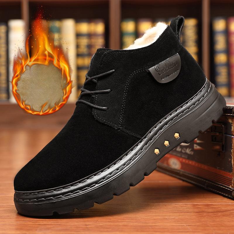 Outdoor Hiking Boots for Women Platform Snow Shoes Boots Plush Keep Warm Men Boots Winter Ankle Boots Comfortable Walking Shoes 38 2489₽