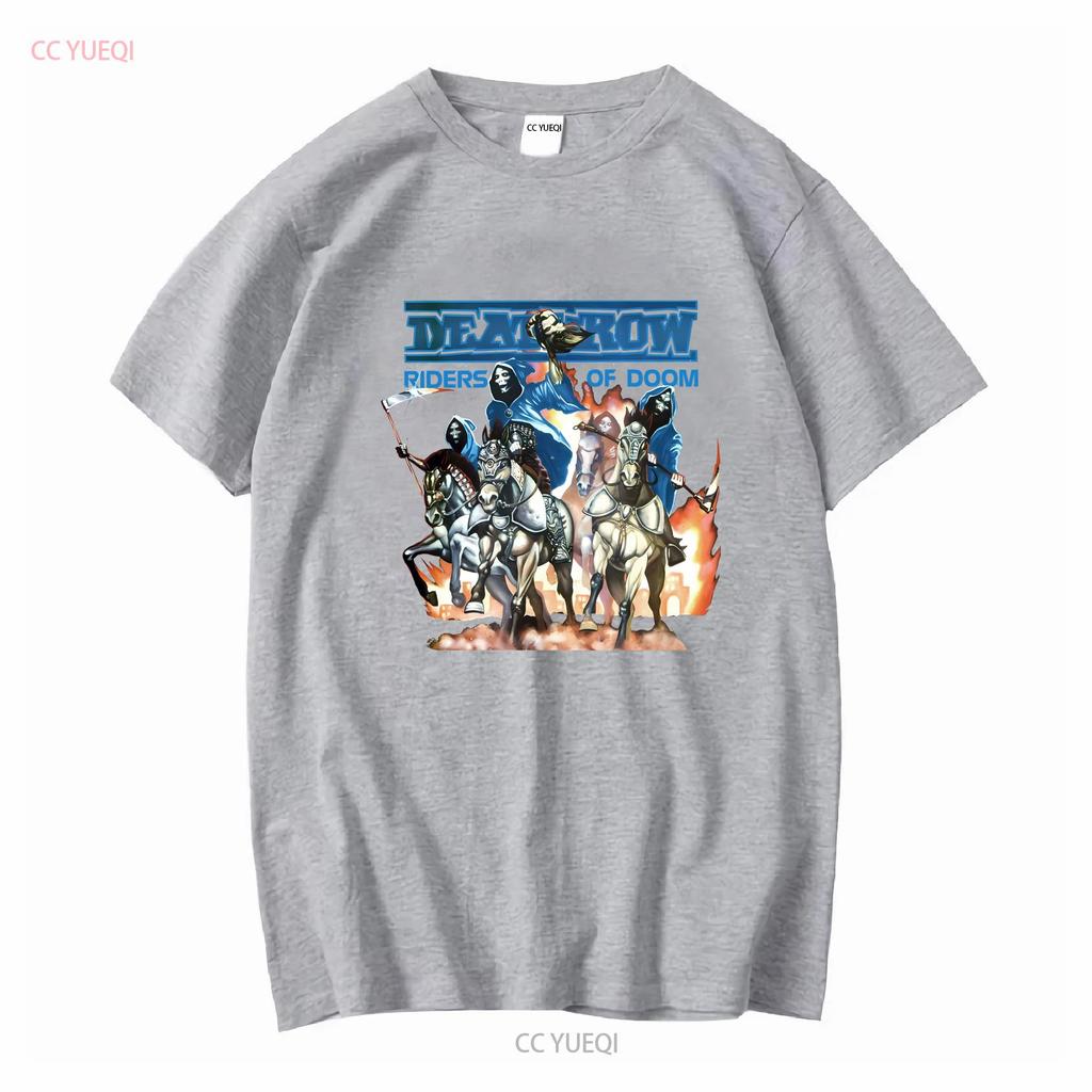 Vtg Deathrow Band Heavy Cotton Black All Size T Shirt MM685 long sleeves vintage Washed designer clothes fashion graphic