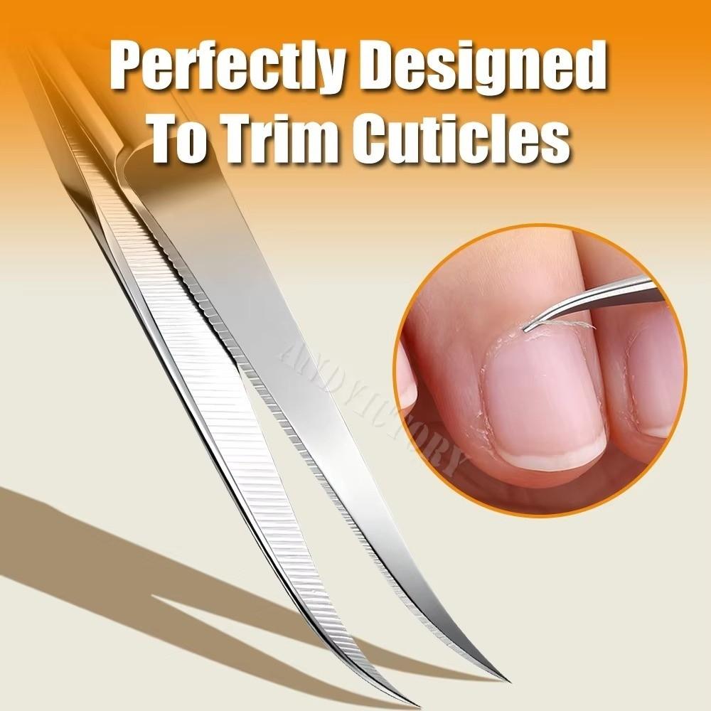 Stainless Steel Cuticle Clipper Curved Blades Manicure Shears New Eyebrow Shears Manicure Tools